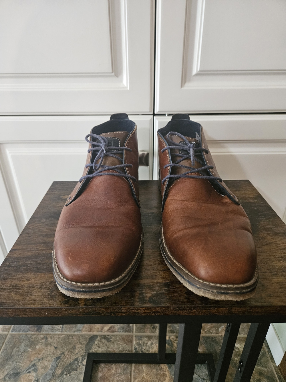 Rieker Charles Cognac Leather Chukka Desert Boots Heritage Americana Preppy Work - Picture 2 of 7
